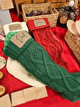 Load image into Gallery viewer, Beautiful 18" cable knit Christmas stocking Amazon