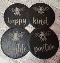 Load image into Gallery viewer, Round Engraved Slate Coasters American Eagle Embrodiery and Laser It VA