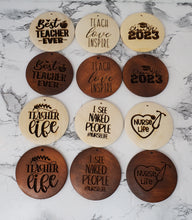 Load image into Gallery viewer, Engraved Wooden Charms Laser It VA