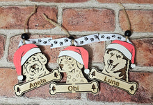 Load image into Gallery viewer, Santa Dog Ornament Laser It VA