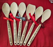 Load image into Gallery viewer, Engraved Wooden Spoon/Utensils Laser It VA