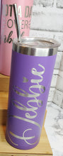 Load image into Gallery viewer, Personalized Engraved 20 oz Skinny Tumbler Laser It VA
