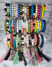 Load image into Gallery viewer, Beaded Silicone Wristlet with Charm Laser It VA