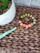 Load image into Gallery viewer, Beaded Wooden Wristlets with charm LaseritVA