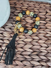 Load image into Gallery viewer, Beaded Wooden Wristlets with charm LaseritVA