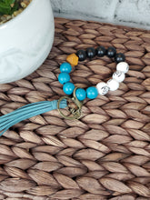 Load image into Gallery viewer, Beaded Wooden Wristlets with charm LaseritVA
