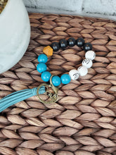 Load image into Gallery viewer, Beaded Wooden Wristlets with charm LaseritVA