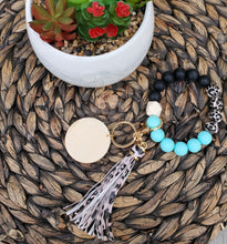 Load image into Gallery viewer, Beaded Silicone Wristlet with Charm Laser It VA