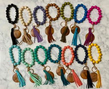 Load image into Gallery viewer, Beaded Wooden Wristlets with charm LaseritVA