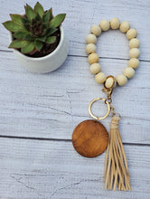 Load image into Gallery viewer, Beaded Wooden Wristlets with charm LaseritVA