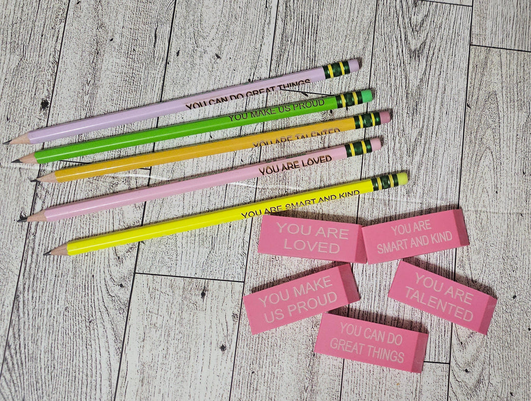 Affirmation pencil & eraser Laser It VA