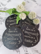 Load image into Gallery viewer, Engraved Slate Coasters American Eagle Embrodiery and Laser It VA
