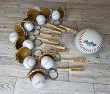 Load image into Gallery viewer, Personalized Baseball &amp; Bat Keychain Laser It VA
