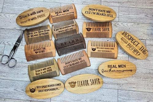 Engraved Beard Combs and Brushes Laser It VA