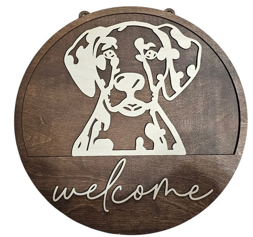 Welcome Dog Door Hanger Laser It VA