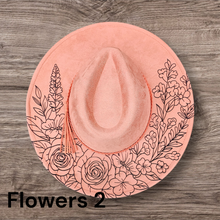 Load image into Gallery viewer, Beautiful Vegan Suede Wide Brim Hats  Laser It VA
