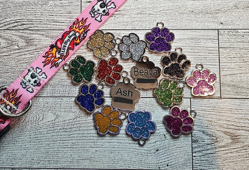 Glitter Dog Tags American Eagle Embrodiery and Laser It VA