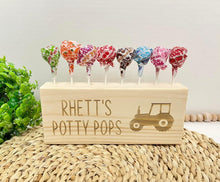 Load image into Gallery viewer, Personalized Potty Pops stand Laser It VA
