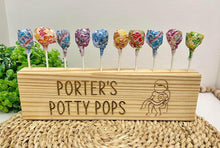 Load image into Gallery viewer, Personalized Potty Pops stand Laser It VA
