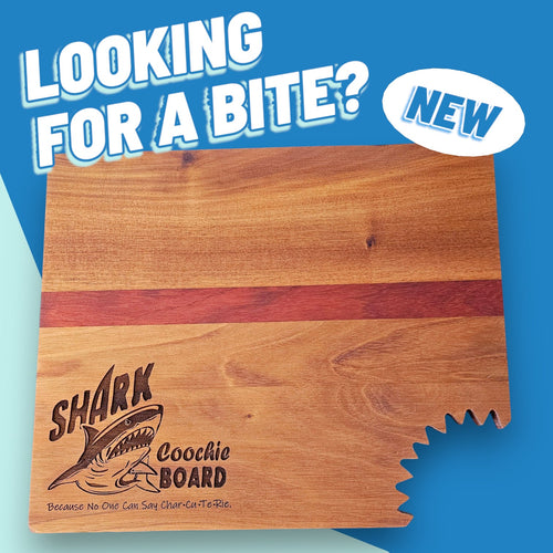 Custom Made Shark Bite Charcuterie Board Laser It VA